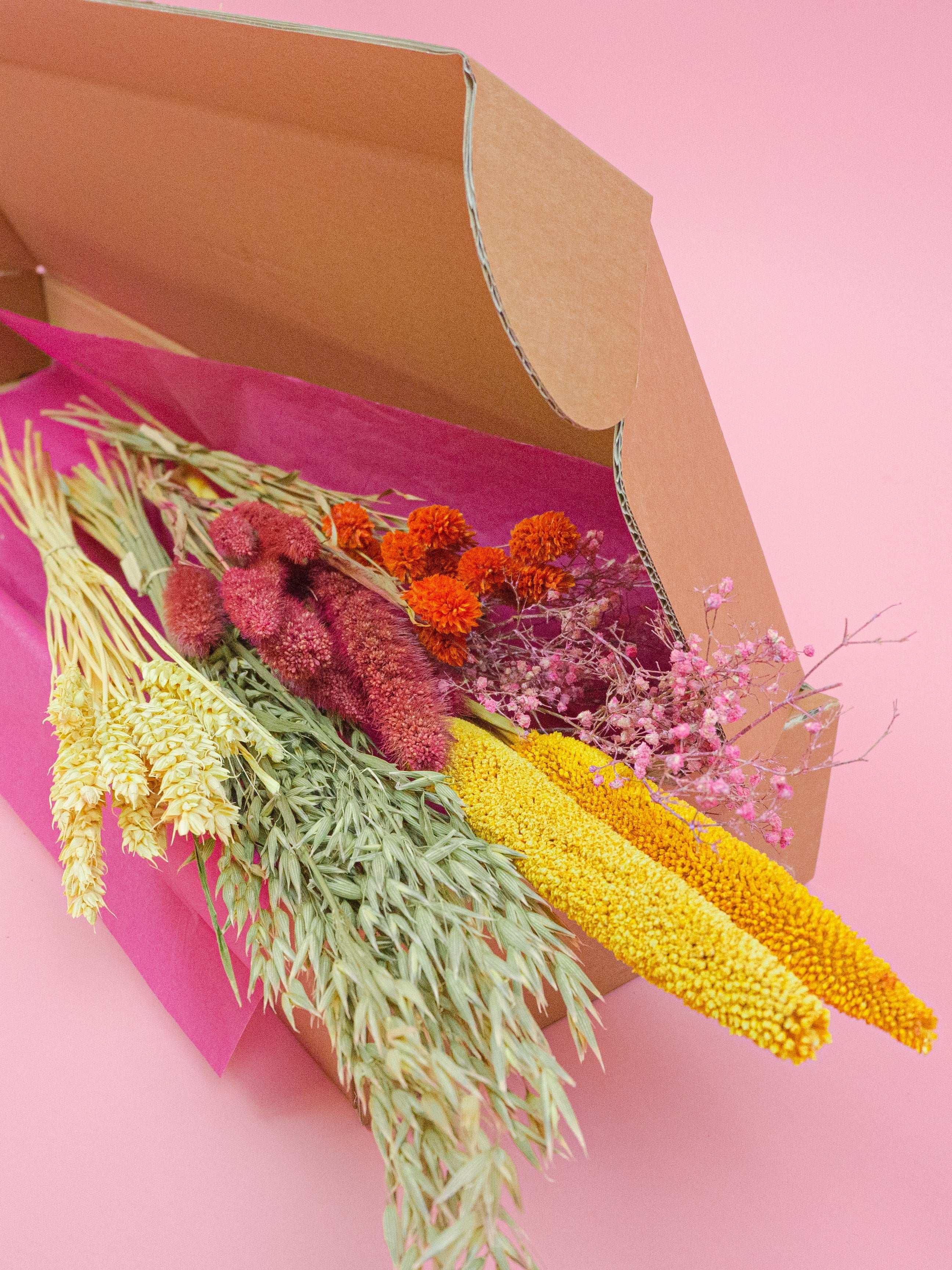 trockenblumen-strauss-yellow-mellow-gelb-orange-pink-gruen-diy-set-beflowerly