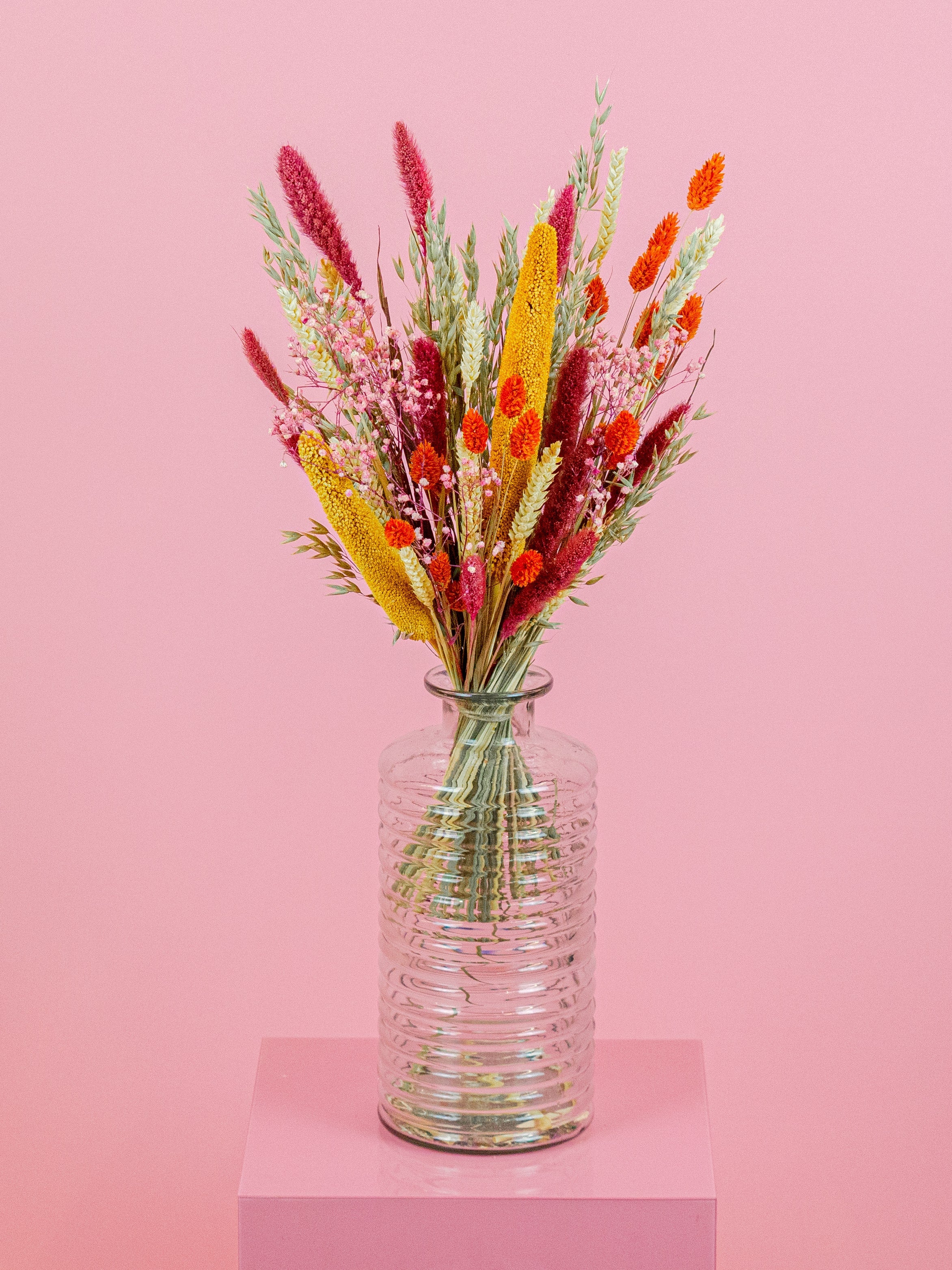 trockenblumen-strauss-yellow-mellow-gelb-orange-pink-gruen-diy-set-beflowerly