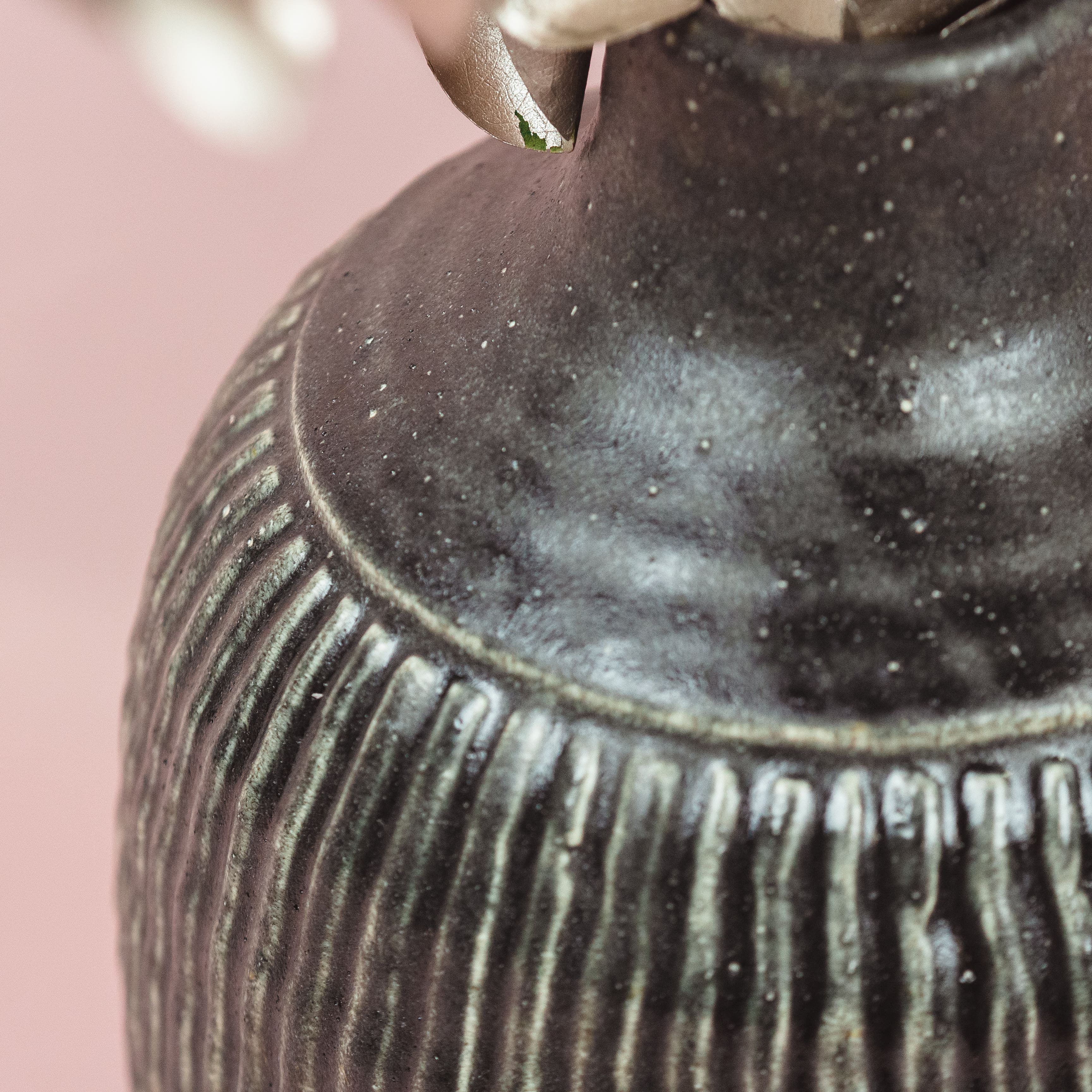 Vase HANNA, anthrazit